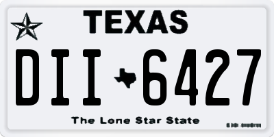 TX license plate DII6427