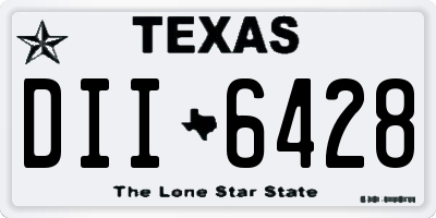 TX license plate DII6428