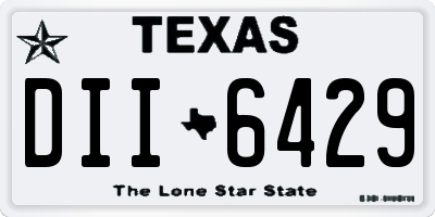 TX license plate DII6429