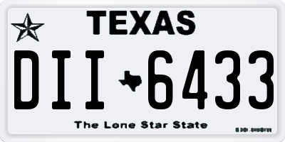 TX license plate DII6433