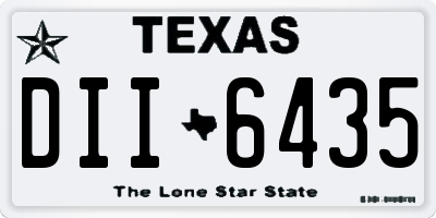TX license plate DII6435