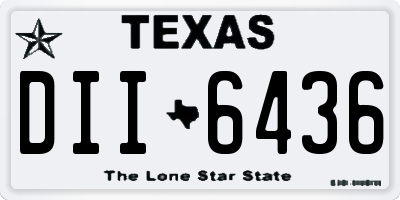 TX license plate DII6436