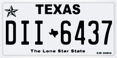 TX license plate DII6437