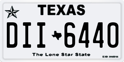 TX license plate DII6440