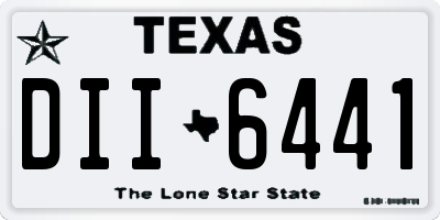 TX license plate DII6441