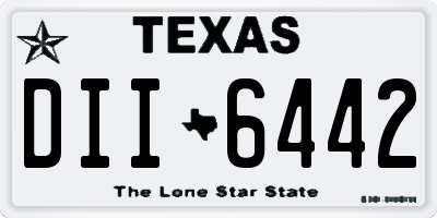 TX license plate DII6442