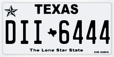 TX license plate DII6444