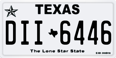 TX license plate DII6446