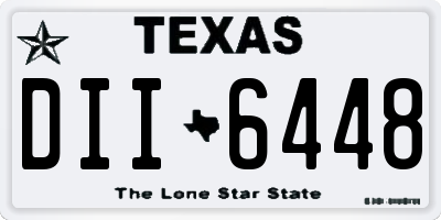 TX license plate DII6448