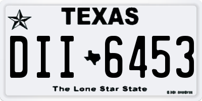 TX license plate DII6453