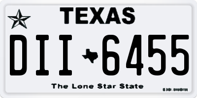 TX license plate DII6455
