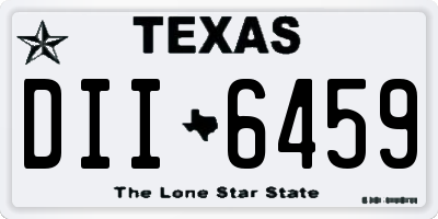 TX license plate DII6459