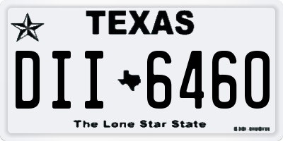 TX license plate DII6460