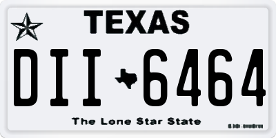 TX license plate DII6464
