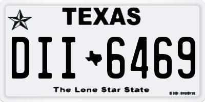 TX license plate DII6469