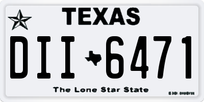 TX license plate DII6471