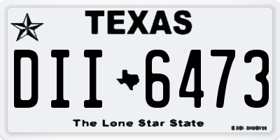 TX license plate DII6473