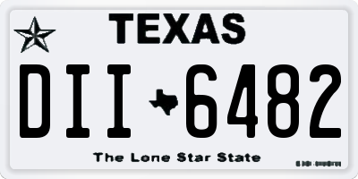 TX license plate DII6482