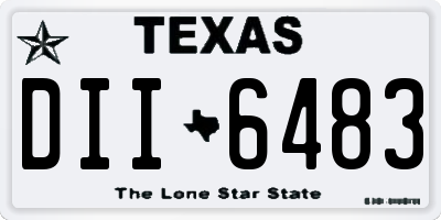 TX license plate DII6483