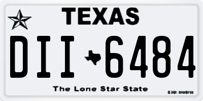 TX license plate DII6484