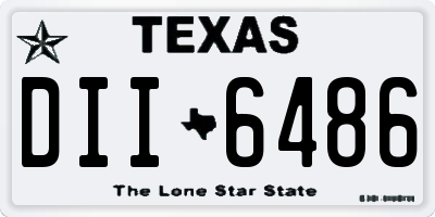 TX license plate DII6486