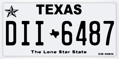 TX license plate DII6487