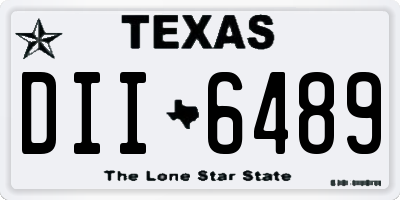 TX license plate DII6489