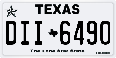 TX license plate DII6490