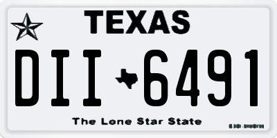 TX license plate DII6491