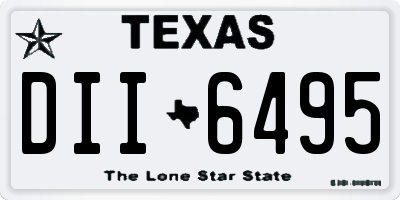 TX license plate DII6495
