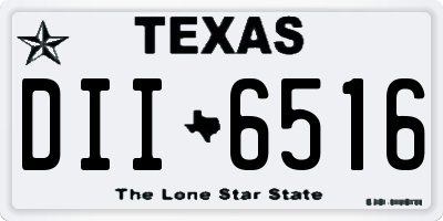 TX license plate DII6516