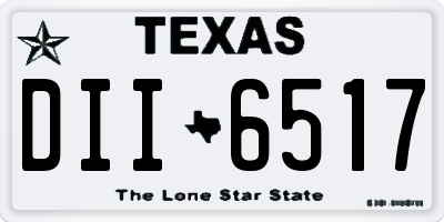 TX license plate DII6517