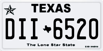 TX license plate DII6520