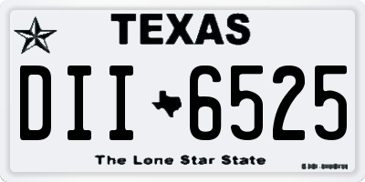 TX license plate DII6525