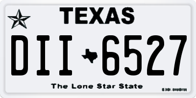 TX license plate DII6527