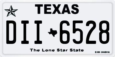 TX license plate DII6528