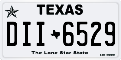TX license plate DII6529