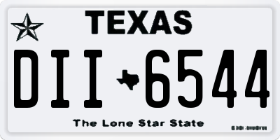 TX license plate DII6544