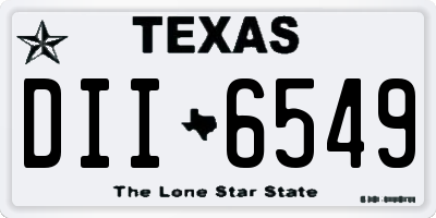 TX license plate DII6549