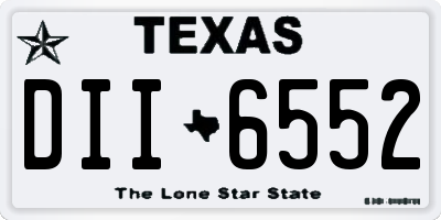 TX license plate DII6552