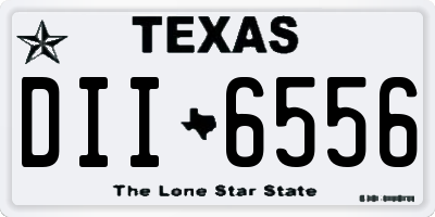 TX license plate DII6556