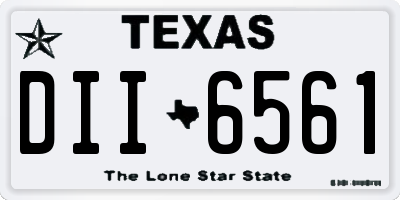 TX license plate DII6561