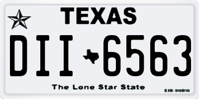 TX license plate DII6563