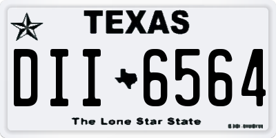 TX license plate DII6564