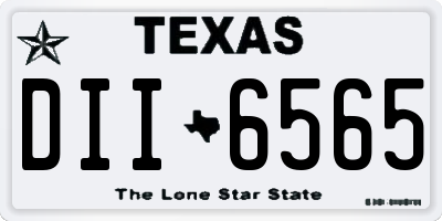 TX license plate DII6565