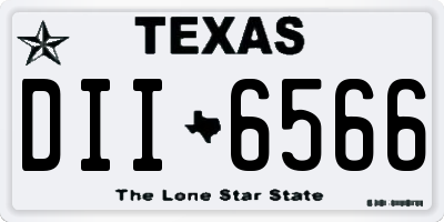 TX license plate DII6566