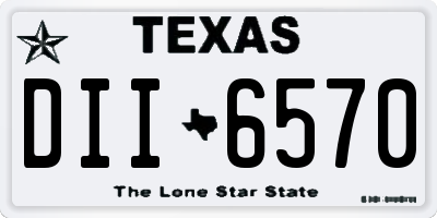 TX license plate DII6570