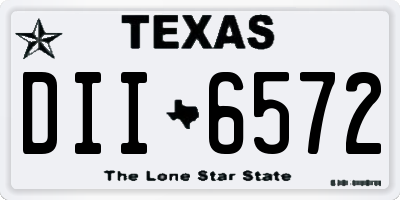 TX license plate DII6572