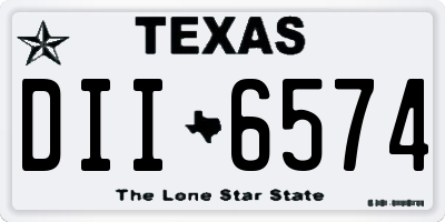 TX license plate DII6574