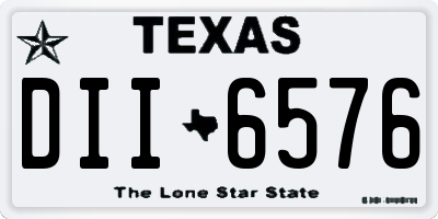 TX license plate DII6576